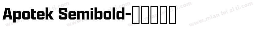 Apotek Semibold字体转换